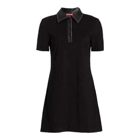 Staud Jay Black Polo Mini Dress Size Small - Picture 3 of 13